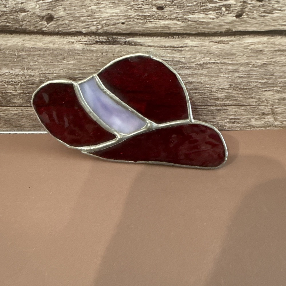Red Hat Society Stained Glass Magnet Cute